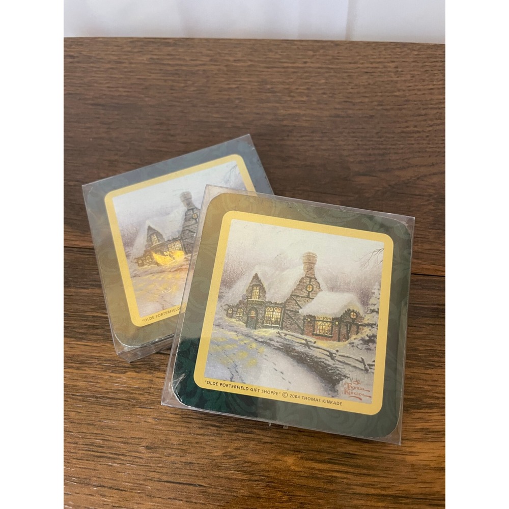 Thomas Kinkade Victorian Christmas 2004 Coasters New In Package. 2 Packages. 4ea